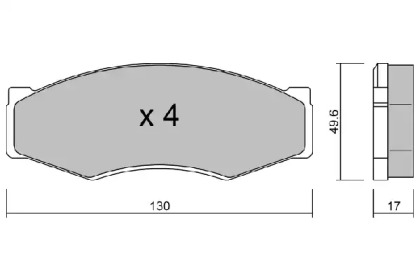 Комплект тормозных колодок (AISIN: BPNI-1911)